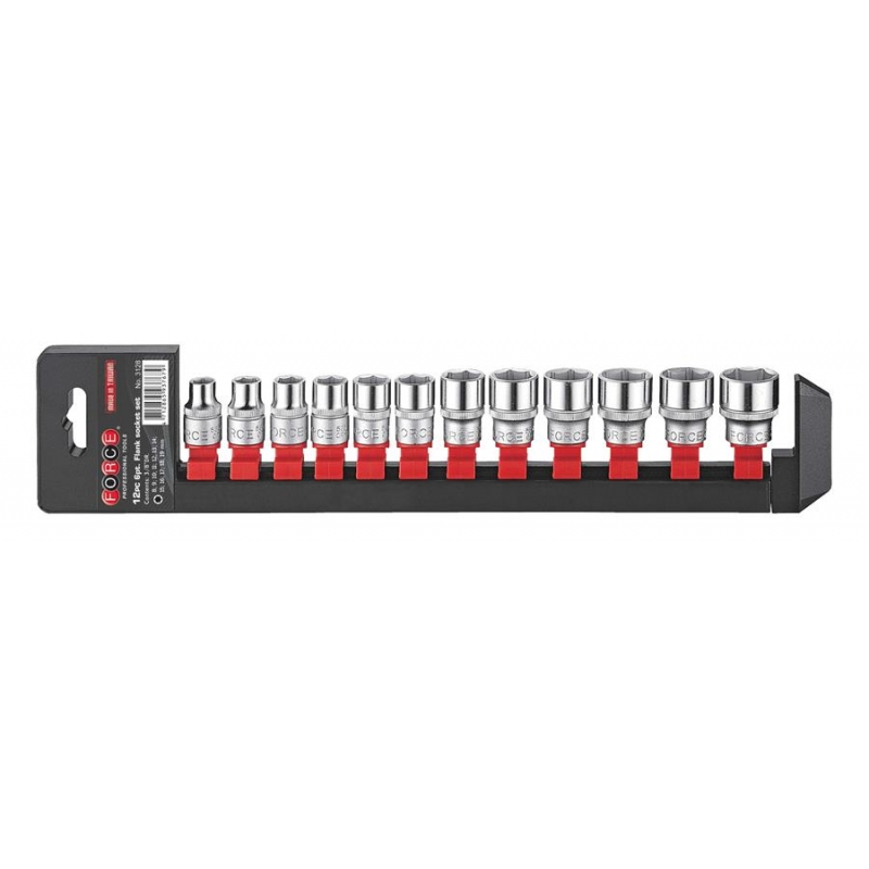 3/8" Набор 6-гран. (коротких) головок (12пр.) на планке