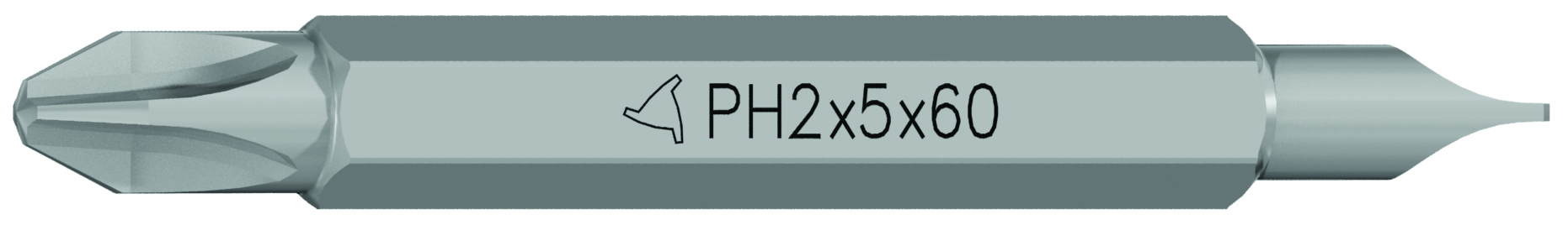LTI Бита-насадка на шуруповёрт 1/4" Phillips РН.2+SL5мм (L=60мм) 