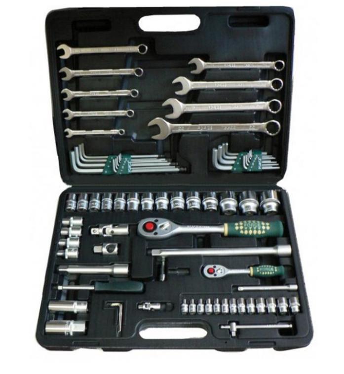 1/4" и 1/2" Набор инструмента с 6-ти гран. головками  (76пр.)