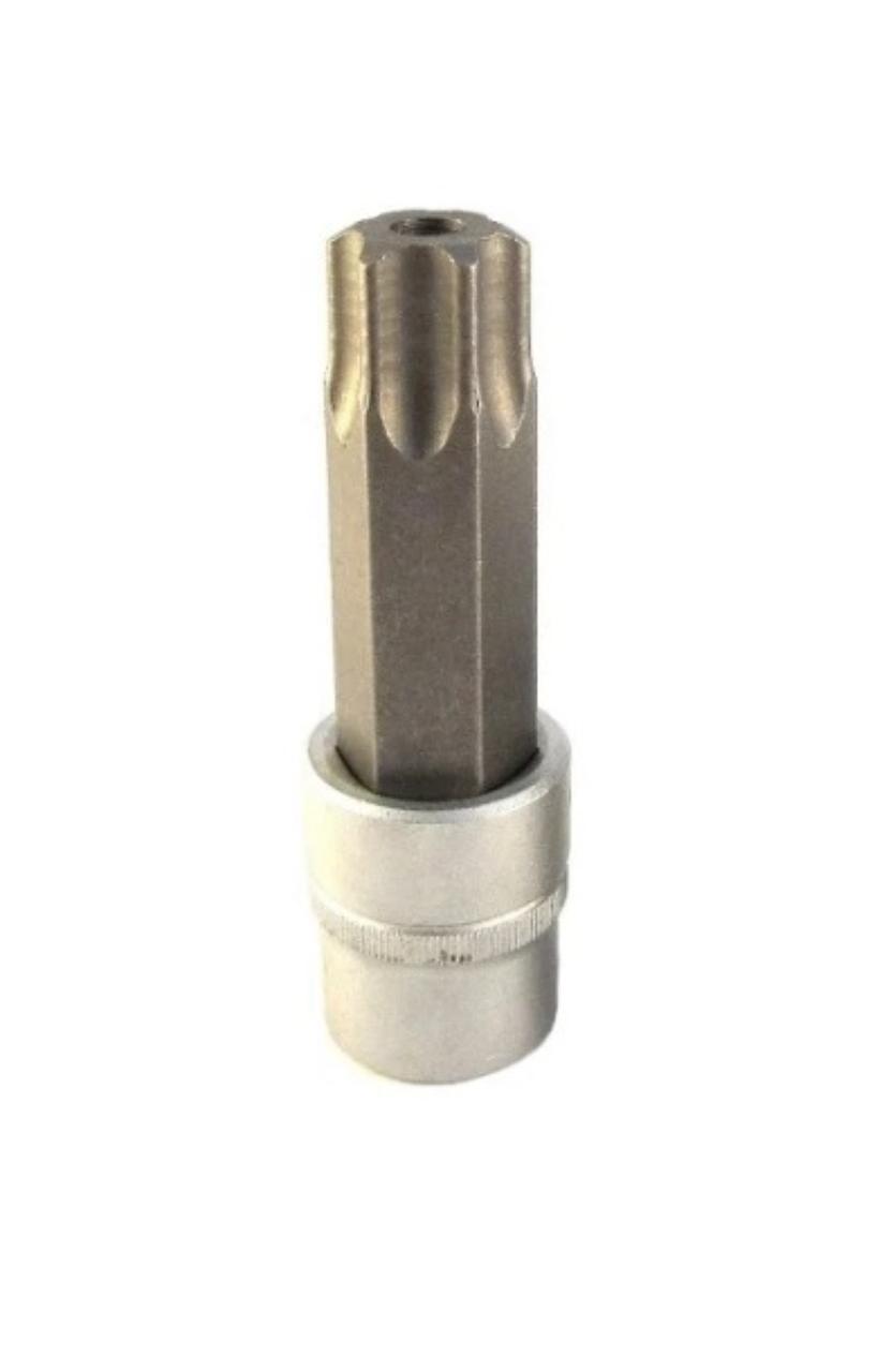 1/2" Бита-насадка Torx T100 L=100мм с отверстием (длинная) для фиксации распред.вала  Mercedes