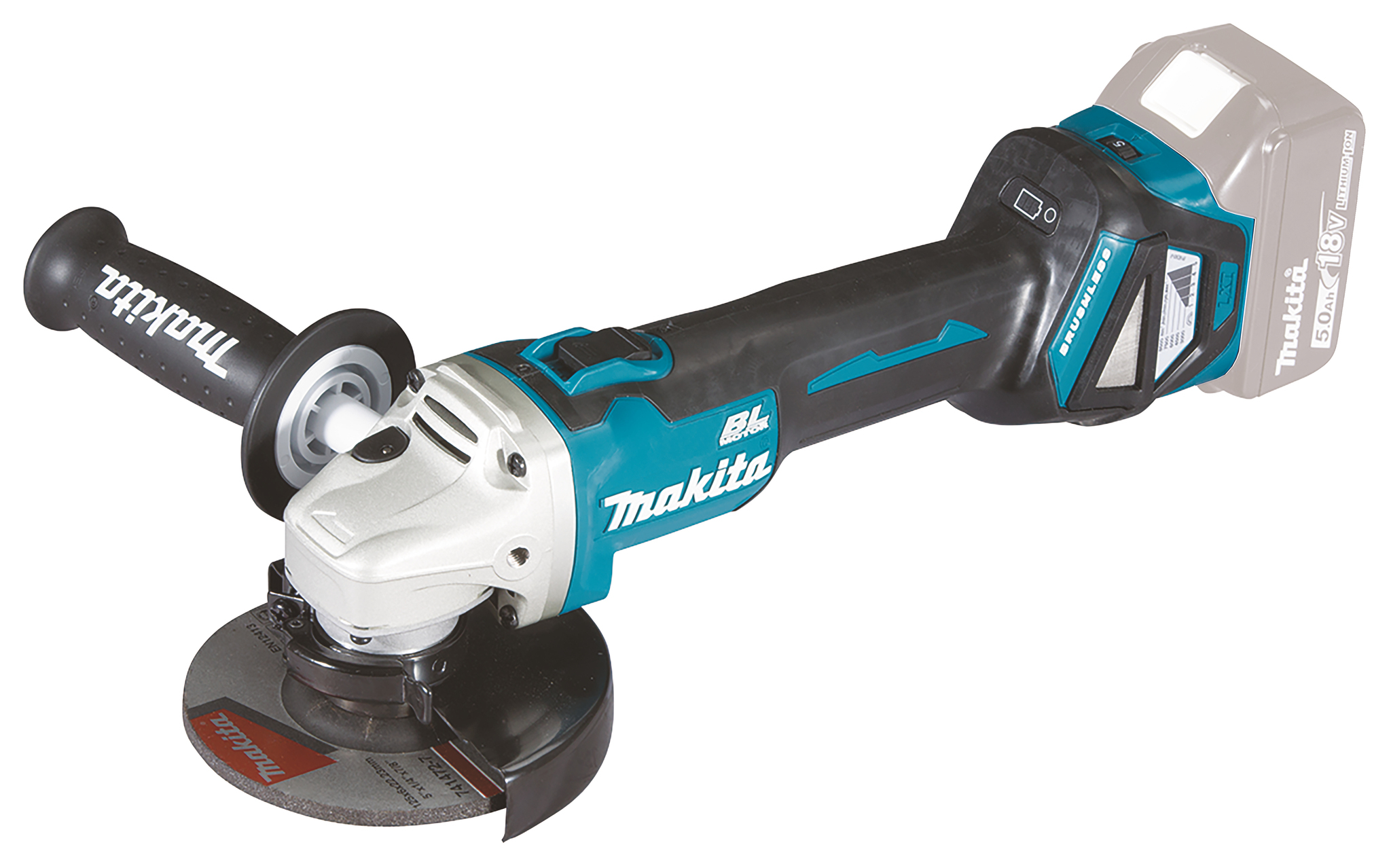 Makita DGA511Z(R) Аккумуляторная угловая шлифовальная машина 