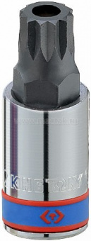 King Tony 1/2" Бита-насадка Spline М18 с отверстием (короткая)