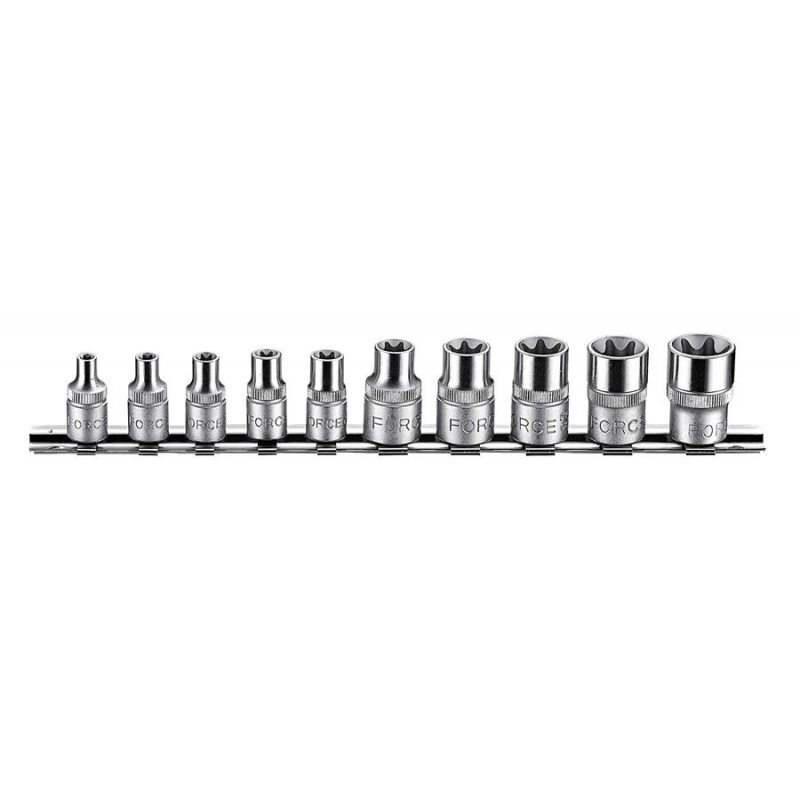 1/4" и 3/8" Набор Е-профиль (коротких) головок (10пр.)