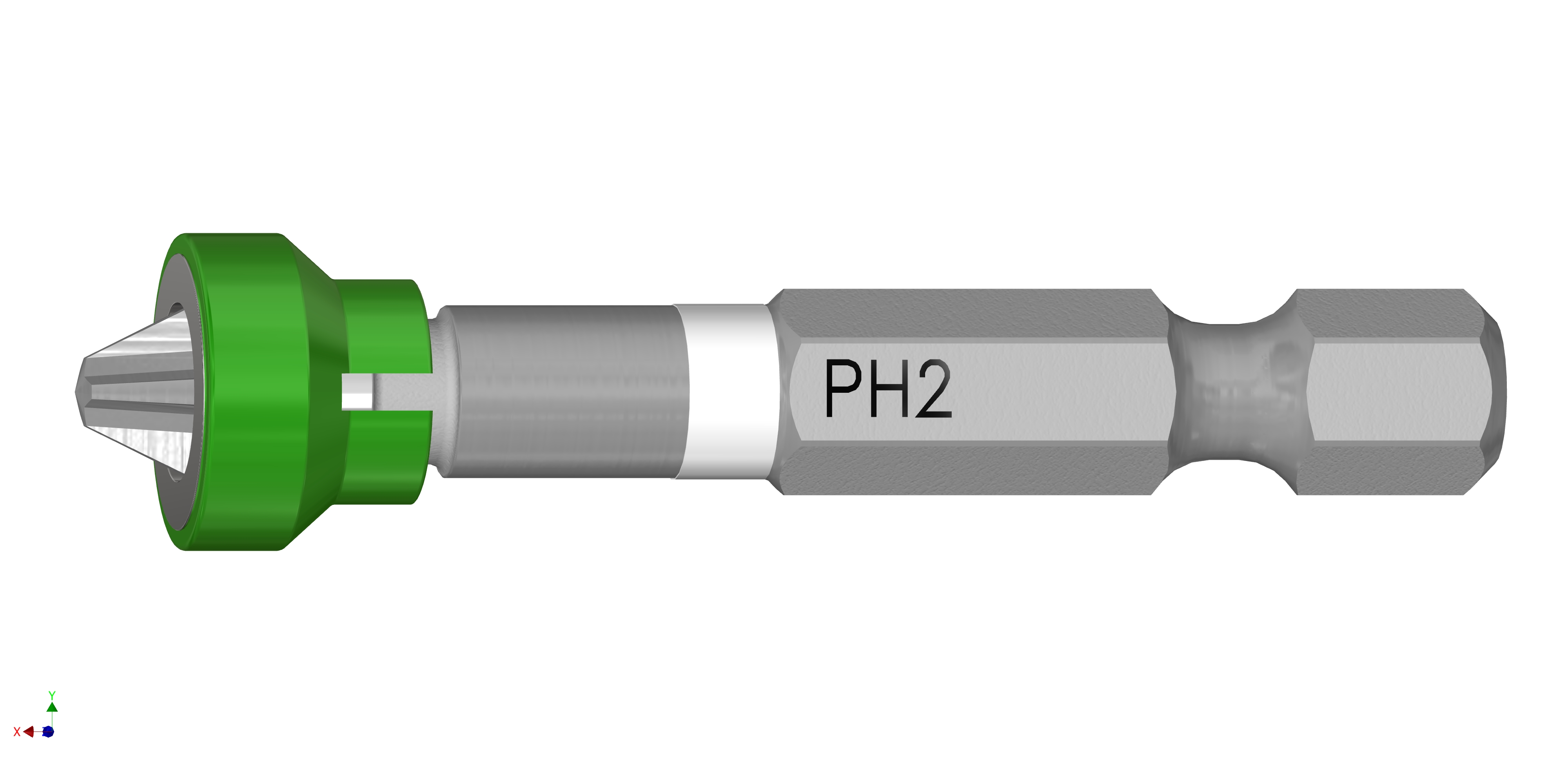 LTI Бита с магнитом 1/4E MAG-BIT + COLOR PH 2 L.50 