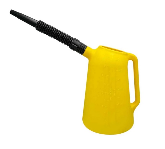 Petropump Измерительная емкость с носиком и градуировкой, 5л, желтая