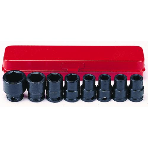 3/8" Набор 6-гран. (коротких) ударных головок (8пр.) 8-19мм