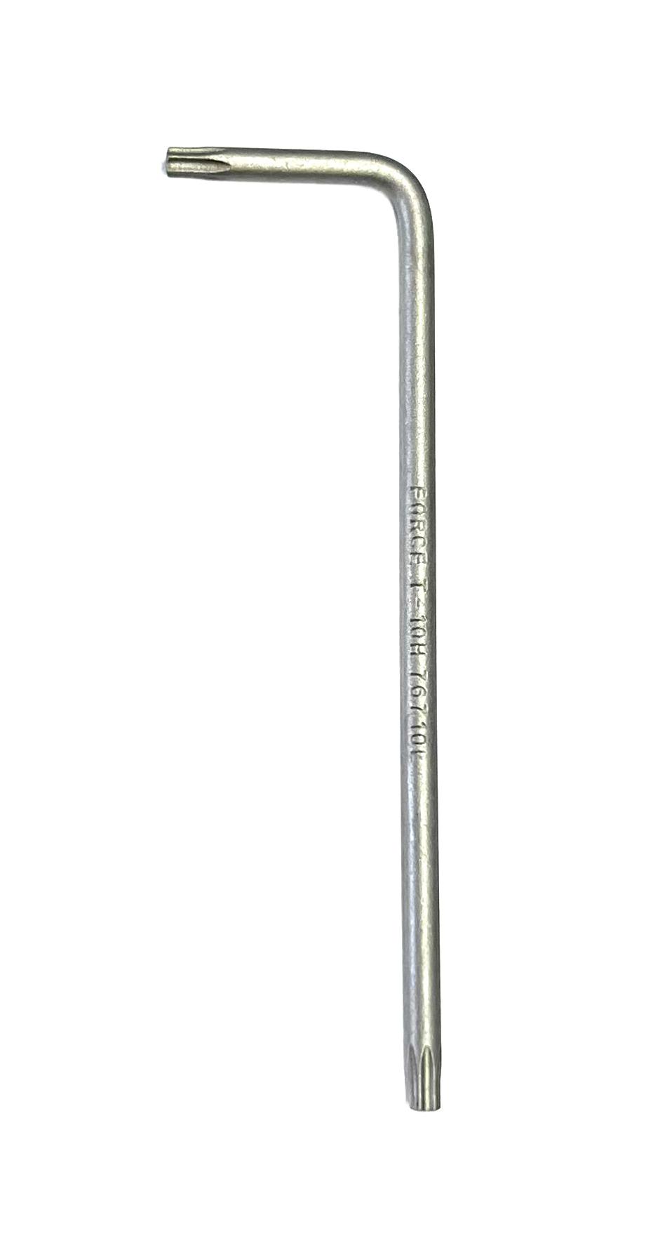 Ключ Torx Т-10H (Г-образный) с отверстием (длинный)