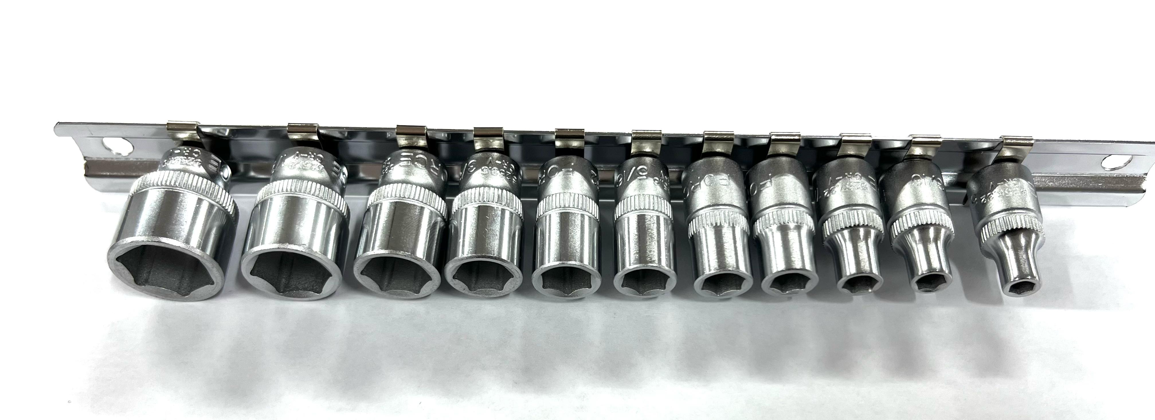 1/4" Набор 6гр. дюймовых головок (коротких)(11пр.)