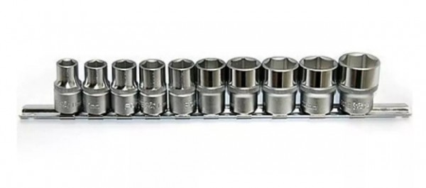 1/2" Набор 6-гран. головок (коротких)(10пр.) 