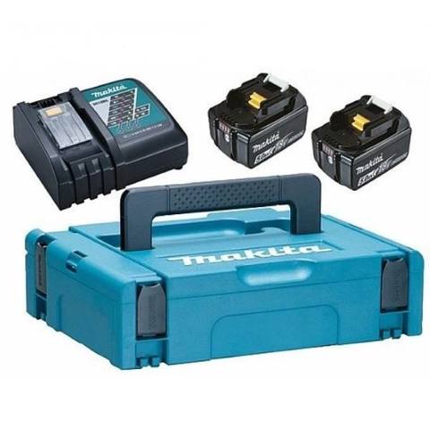 Makita 198311-6 Два аккумулятора в кейсе MakPac DC18RC-1шт,BL1850B-2 шт