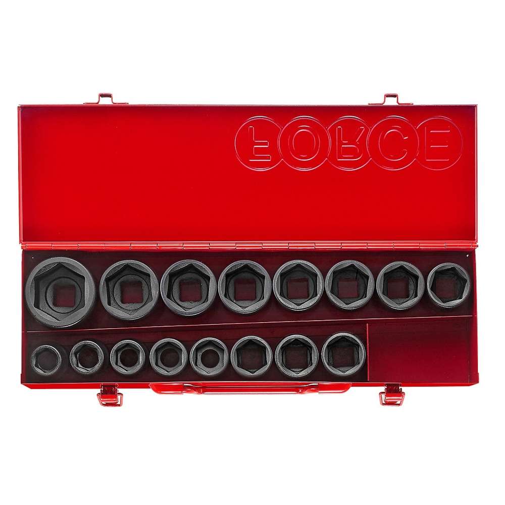 3/4" Набор 6-гран. головок ударных (коротких) 3/4"-1-7/8 (16пр.) дюймовые