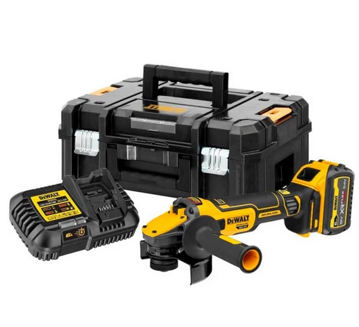 DeWALT Аккумуляторная угловая шлифмашина DCG409VST1-QW