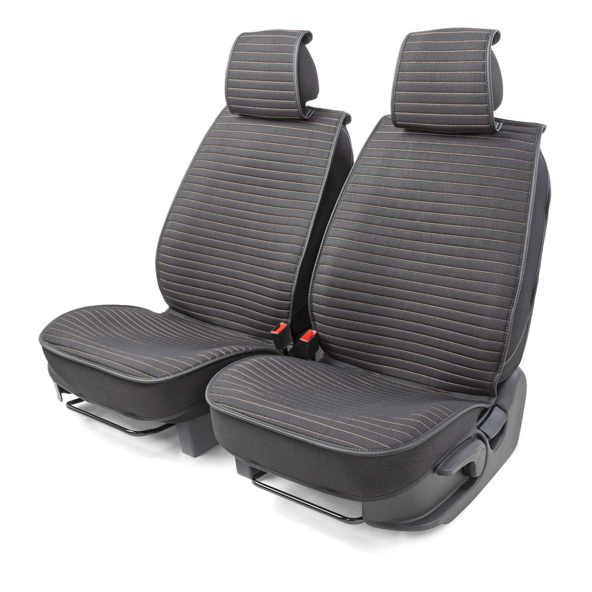 CUS-2022 BK/BE Каркасные накидки на передние сиденья CarPerformance, 2 шт. материал fiberflax (лен) 