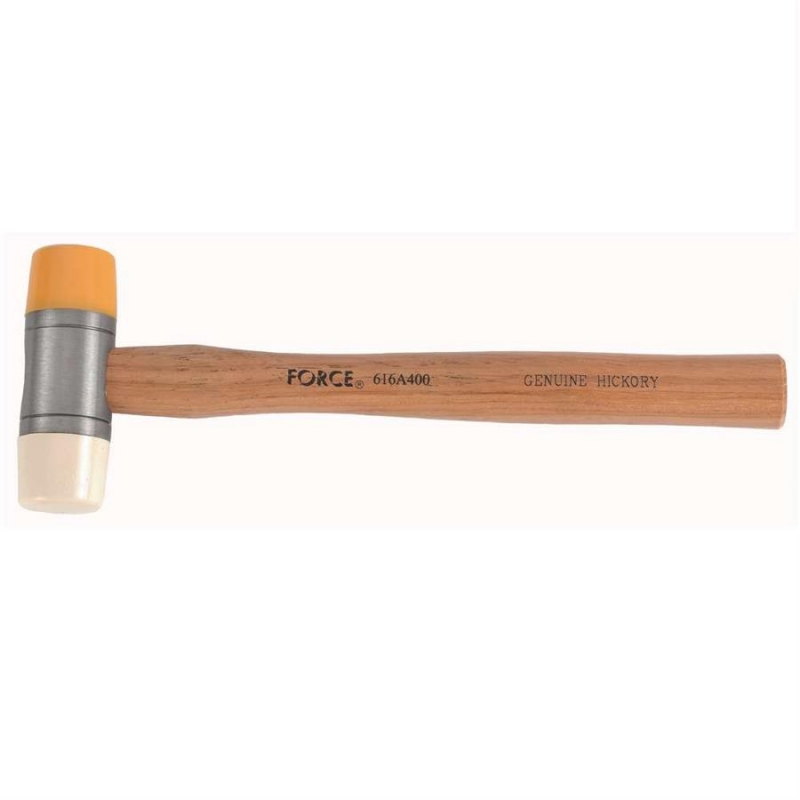 Молоток рихтовочный (с каучуковым и нейлоновым бойками) деревянной ручкой 400гр.