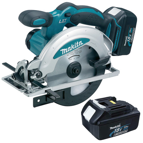 Makita DSS610RF Аккумуляторная пила по дереву, 18В, 1х3Ач. LI-ion, 3700 об/м диск - ф 165 мм, рез-57