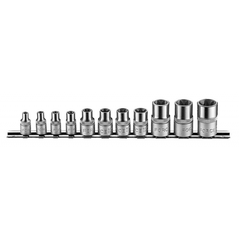 1/4", 3/8" и 1/2" Набор Е-профиль (коротких) головок (11пр.) 