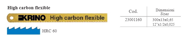 Krino Полотно High carbon flexible по металлу 300х13х0,65 