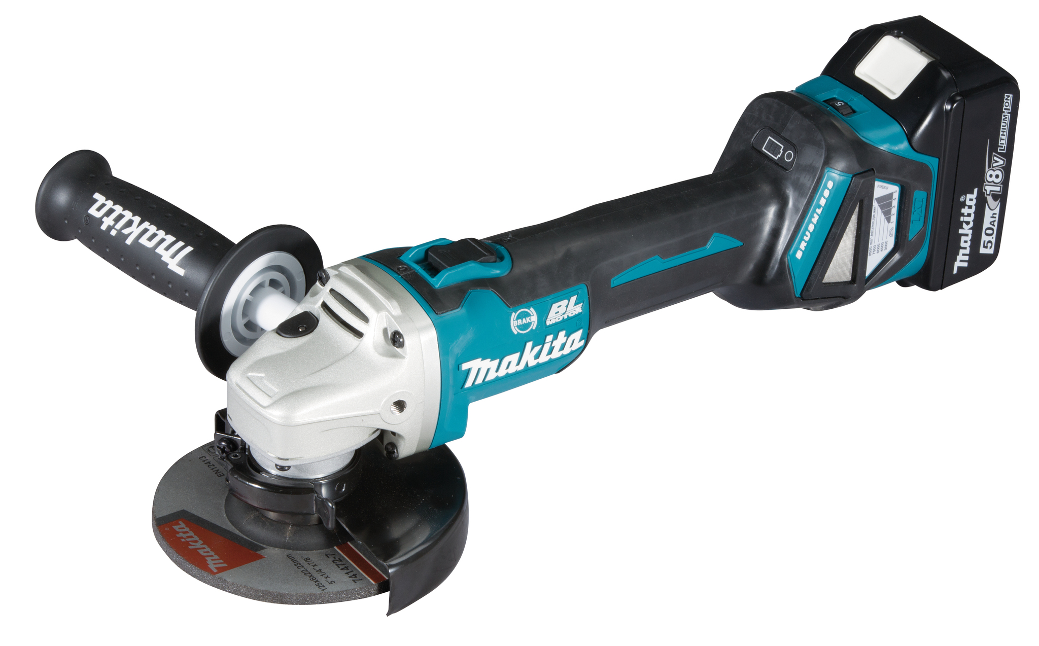 Makita DGA513RTJ Аккумуляторная угловая шлифмашина