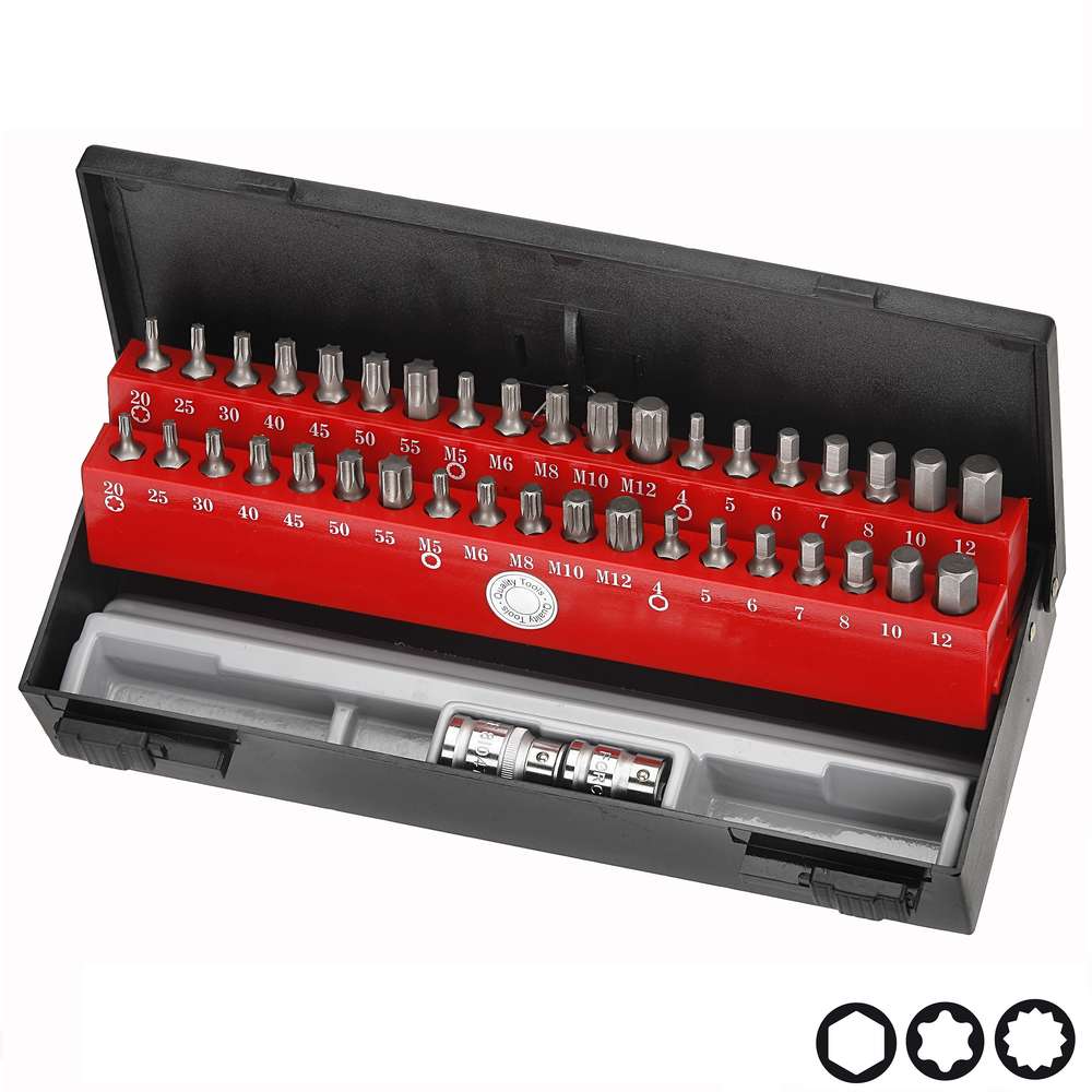 1/2" 3/8" Набор бит (на красном подиуме) (40пр.) L=30;75мм