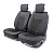CUS-2062 BK/BK Каркасные накидки на передние сиденья CarPerformance, 2 шт. материал алькантара, цент