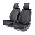 CUS-1012 BK/BK Накидки на передние сиденья CarPerformance, 2 шт. материал алькантара, контрастная пр
