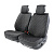 CUS-2012 BK/GY Каркасные накидки на передние сиденья CarPerformance, 2 шт. материал алькантара, конт