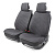 CUS-2022 BK/GY Каркасные накидки на передние сиденья CarPerformance, 2 шт. материал fiberflax (лен) 